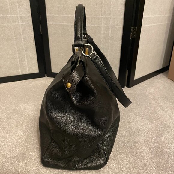 Fendi Goatskin Peekaboo (ISeeU) Satchel - Black - Picture 5 of 16